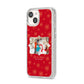 Let it Snow Christmas Photo Upload iPhone 14 Glitter Tough Case Starlight Angled Image