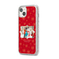 Let it Snow Christmas Photo Upload iPhone 14 Plus Glitter Tough Case Starlight Angled Image