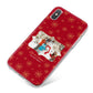 Let it Snow Christmas Photo Upload iPhone X Bumper Case on Silver iPhone