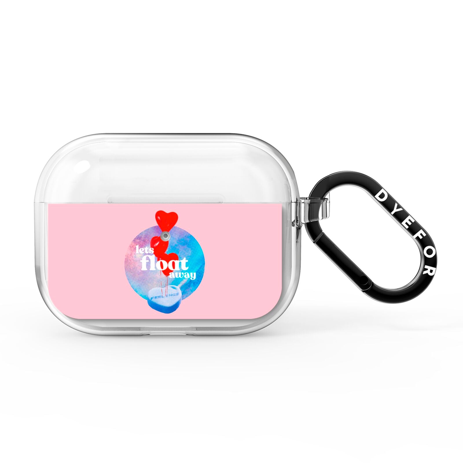 Lets Float Away Valentine AirPods Pro Clear Case