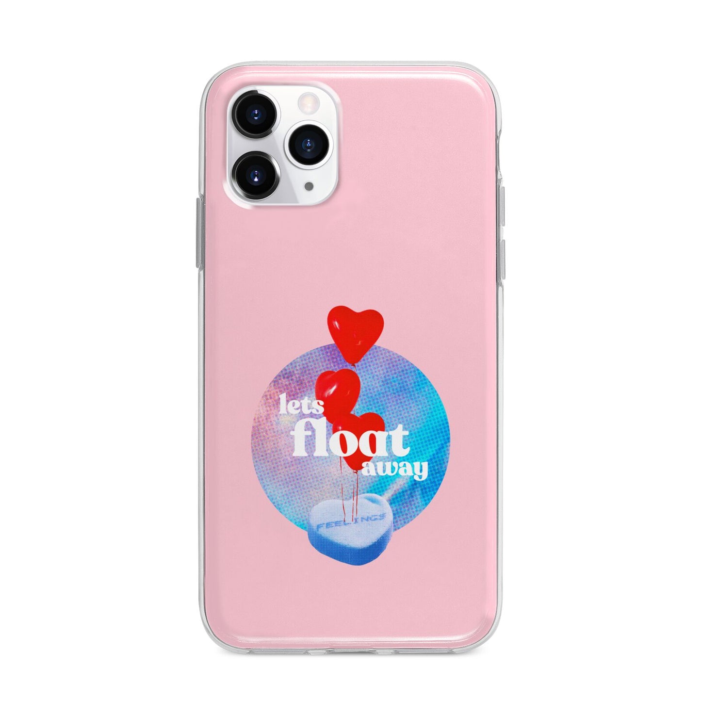 Lets Float Away Valentine Apple iPhone 11 Pro Max in Silver with Bumper Case