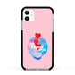 Lets Float Away Valentine Apple iPhone 11 in White with Black Impact Case