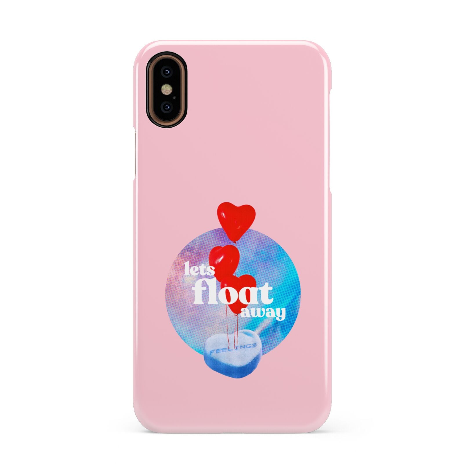 Lets Float Away Valentine Apple iPhone XS 3D Snap Case