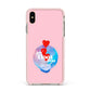 Lets Float Away Valentine Apple iPhone Xs Max Impact Case Pink Edge on Gold Phone