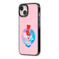 Lets Float Away Valentine iPhone 13 Black Impact Case Side Angle on Silver phone