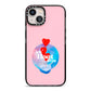 Lets Float Away Valentine iPhone 13 Black Impact Case on Silver phone