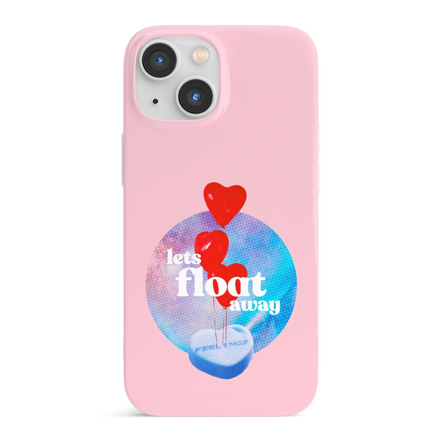 Lets Float Away Valentine iPhone 13 Mini Full Wrap 3D Snap Case