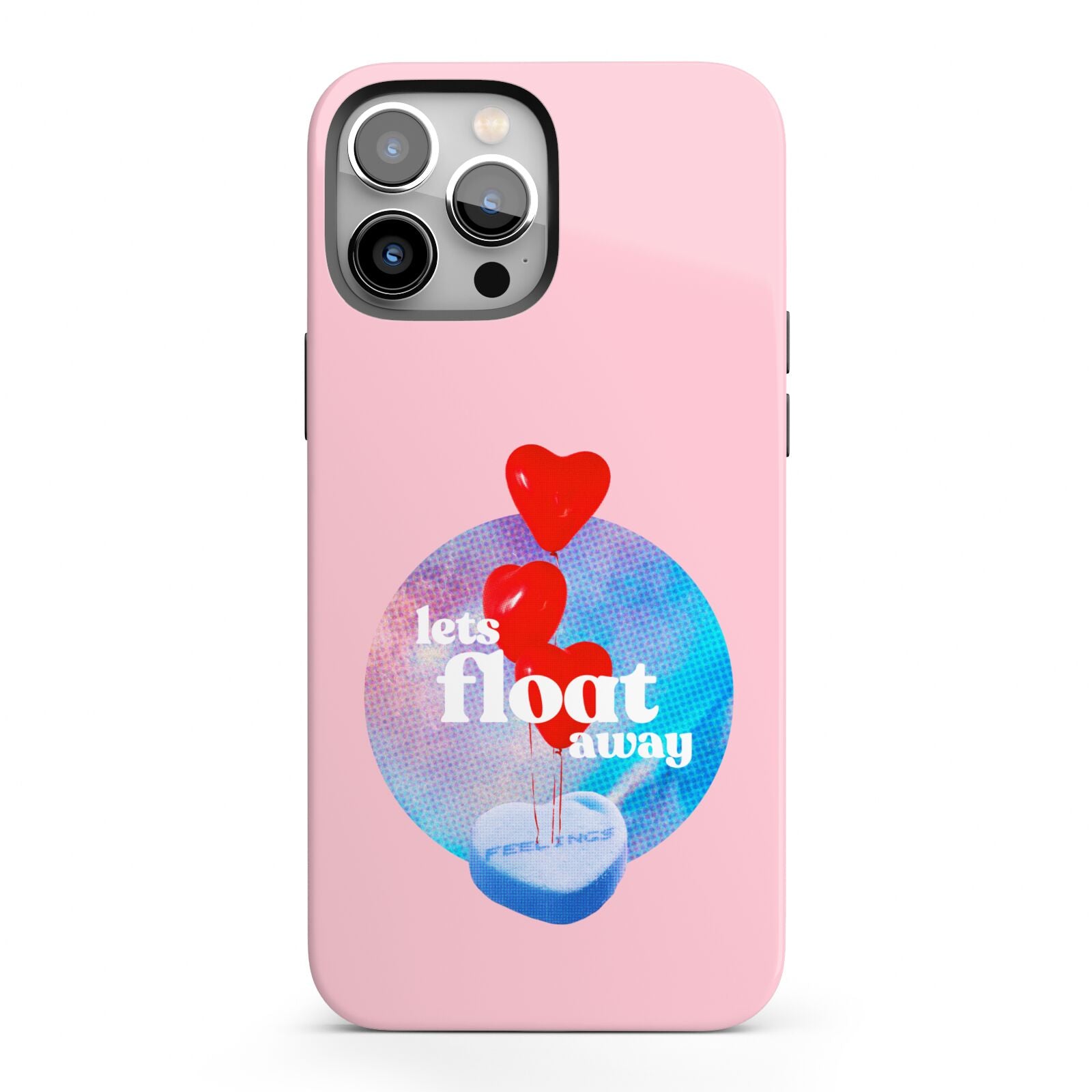 Lets Float Away Valentine iPhone 13 Pro Max Full Wrap 3D Tough Case