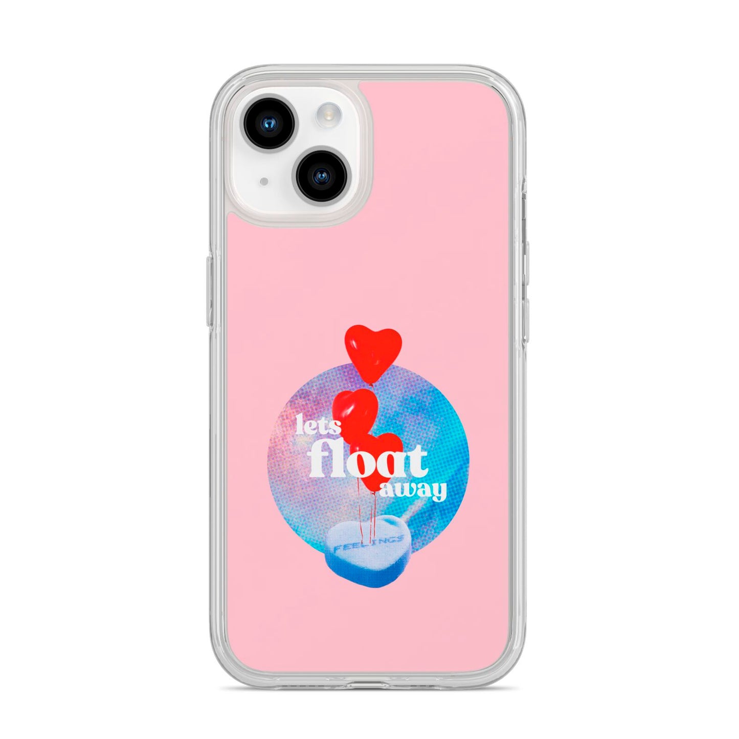 Lets Float Away Valentine iPhone 14 Clear Tough Case Starlight