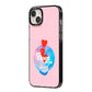 Lets Float Away Valentine iPhone 14 Plus Black Impact Case Side Angle on Silver phone