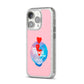 Lets Float Away Valentine iPhone 14 Pro Glitter Tough Case Silver Angled Image