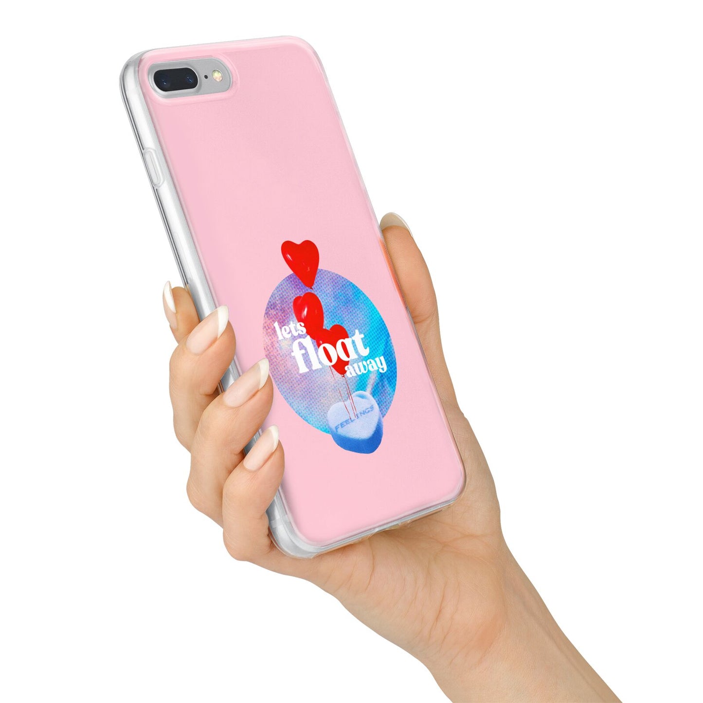 Lets Float Away Valentine iPhone 7 Plus Bumper Case on Silver iPhone Alternative Image
