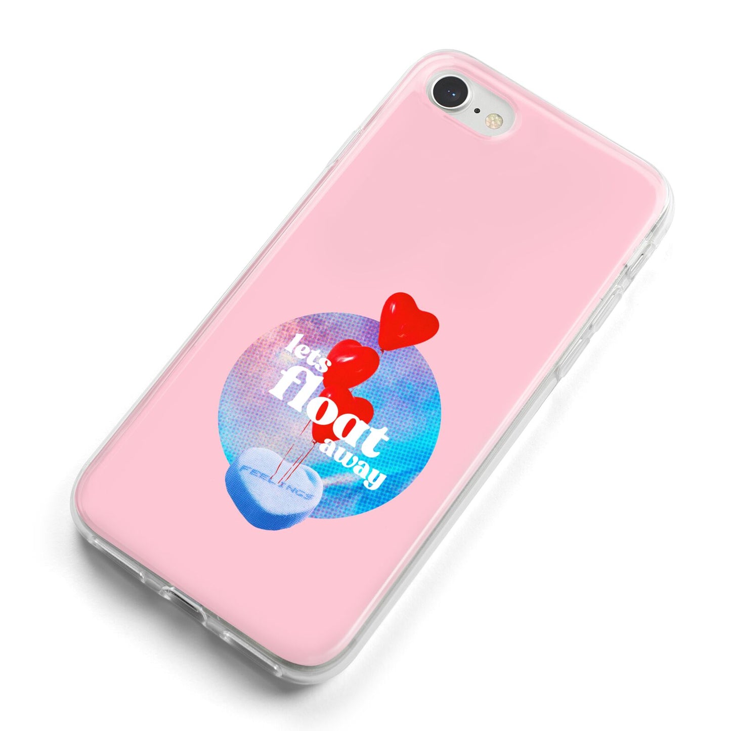 Lets Float Away Valentine iPhone 8 Bumper Case on Silver iPhone Alternative Image