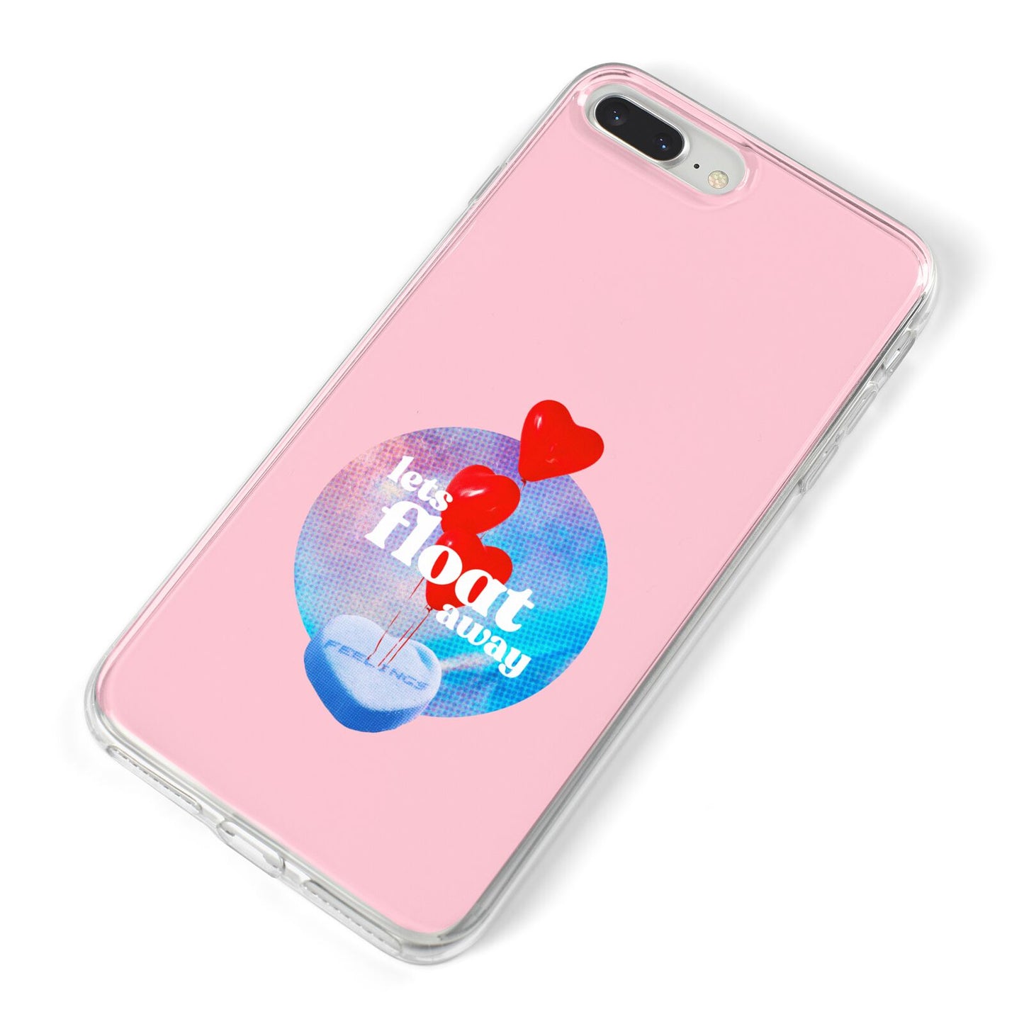 Lets Float Away Valentine iPhone 8 Plus Bumper Case on Silver iPhone Alternative Image