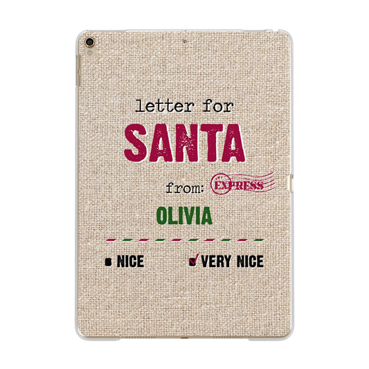 Letters to Santa Personalised Apple iPad Gold Case
