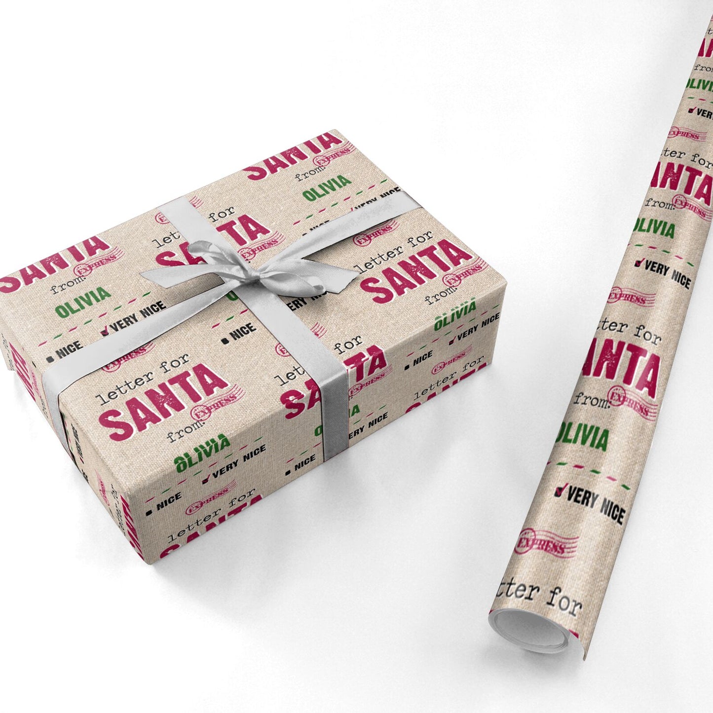 Letters to Santa Personalised Personalised Wrapping Paper
