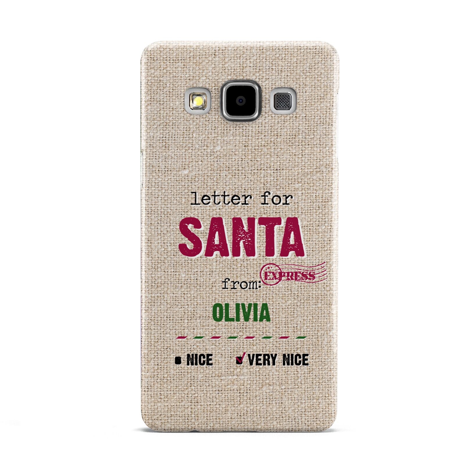 Letters to Santa Personalised Samsung Galaxy A5 Case