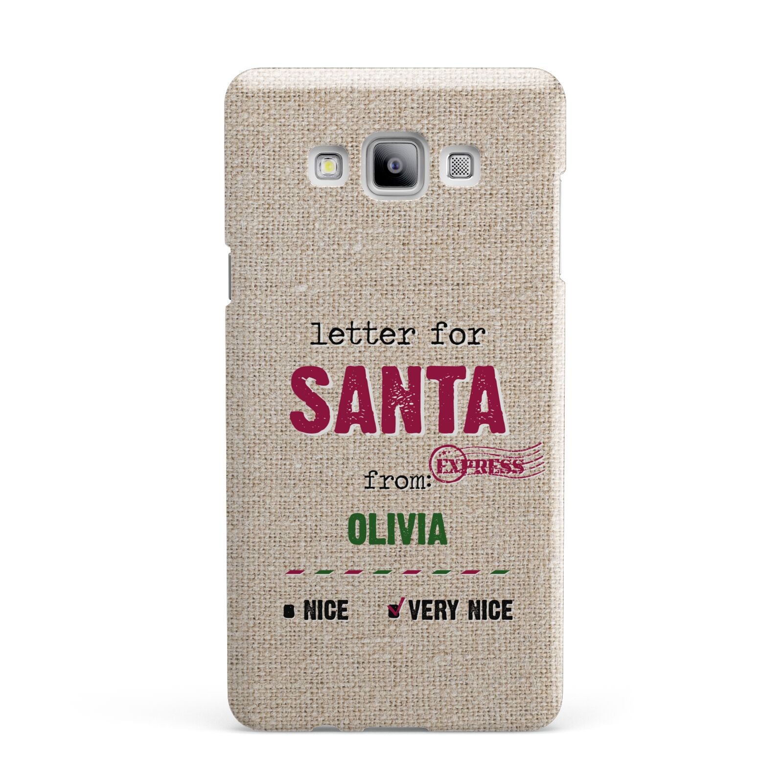 Letters to Santa Personalised Samsung Galaxy A7 2015 Case