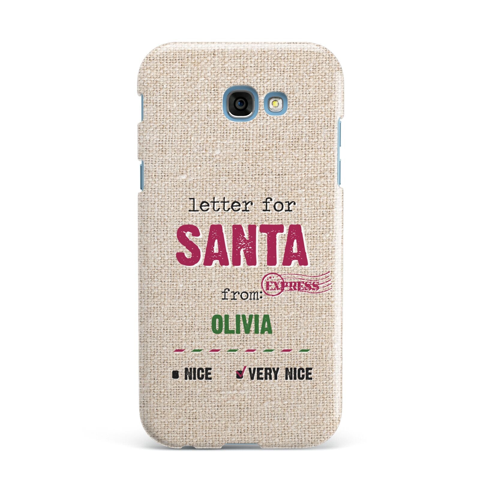 Letters to Santa Personalised Samsung Galaxy A7 2017 Case