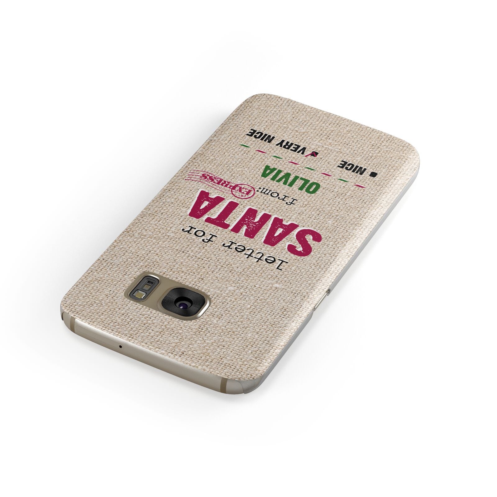Letters to Santa Personalised Samsung Galaxy Case Front Close Up