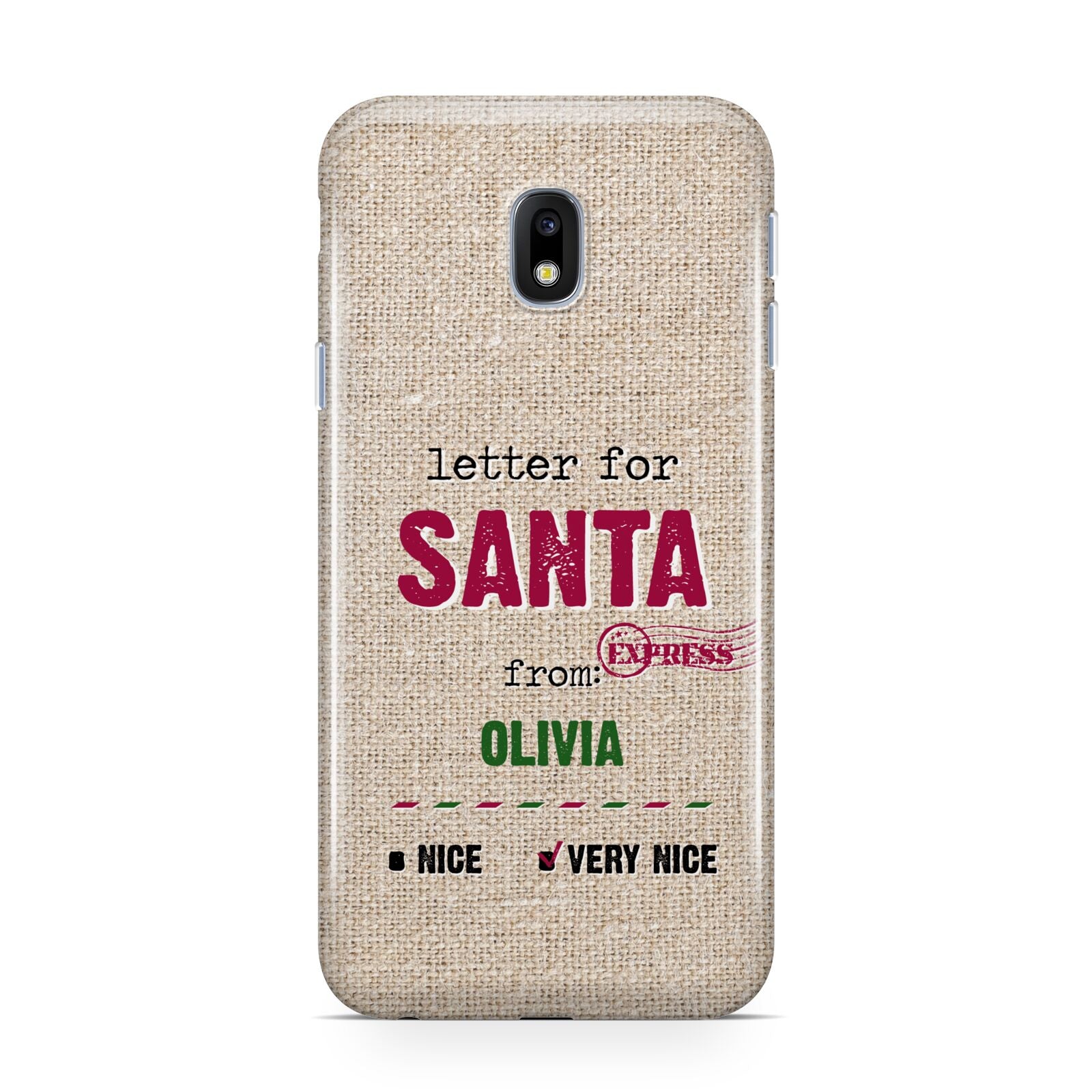 Letters to Santa Personalised Samsung Galaxy J3 2017 Case