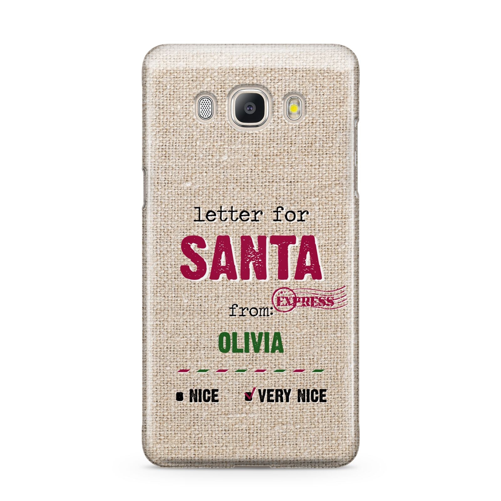 Letters to Santa Personalised Samsung Galaxy J5 2016 Case