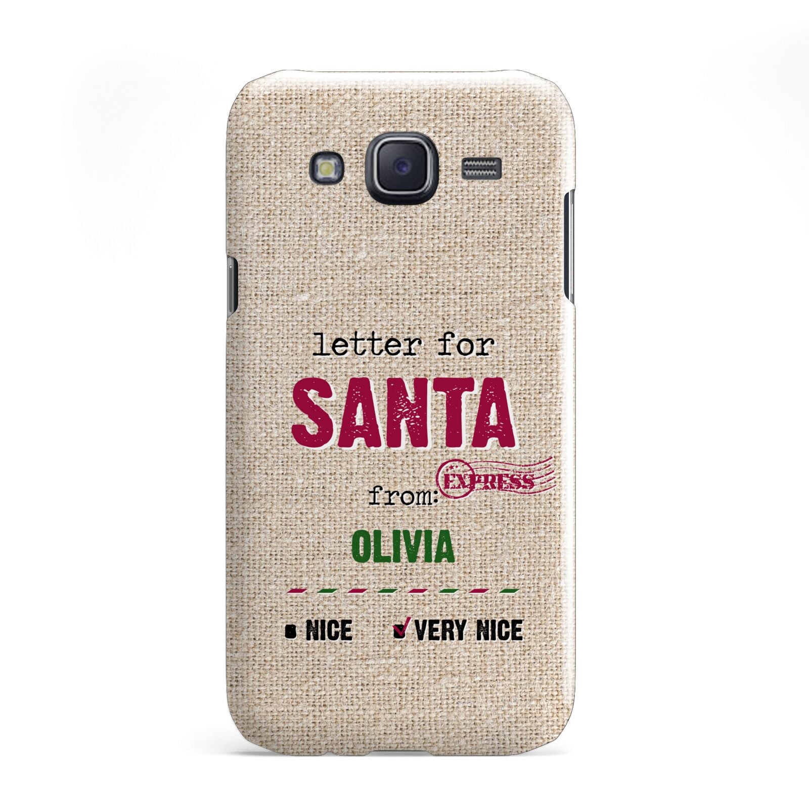 Letters to Santa Personalised Samsung Galaxy J5 Case