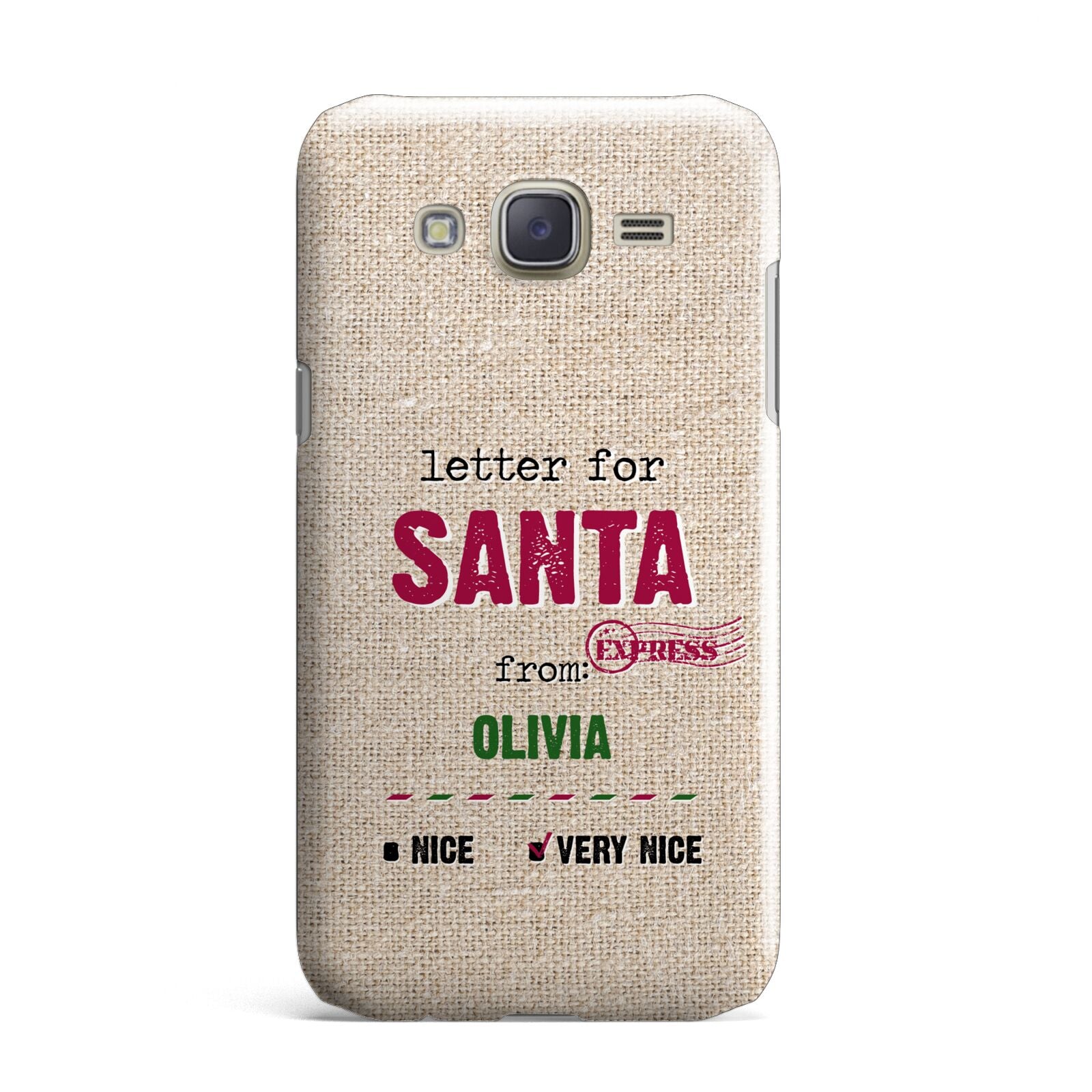 Letters to Santa Personalised Samsung Galaxy J7 Case