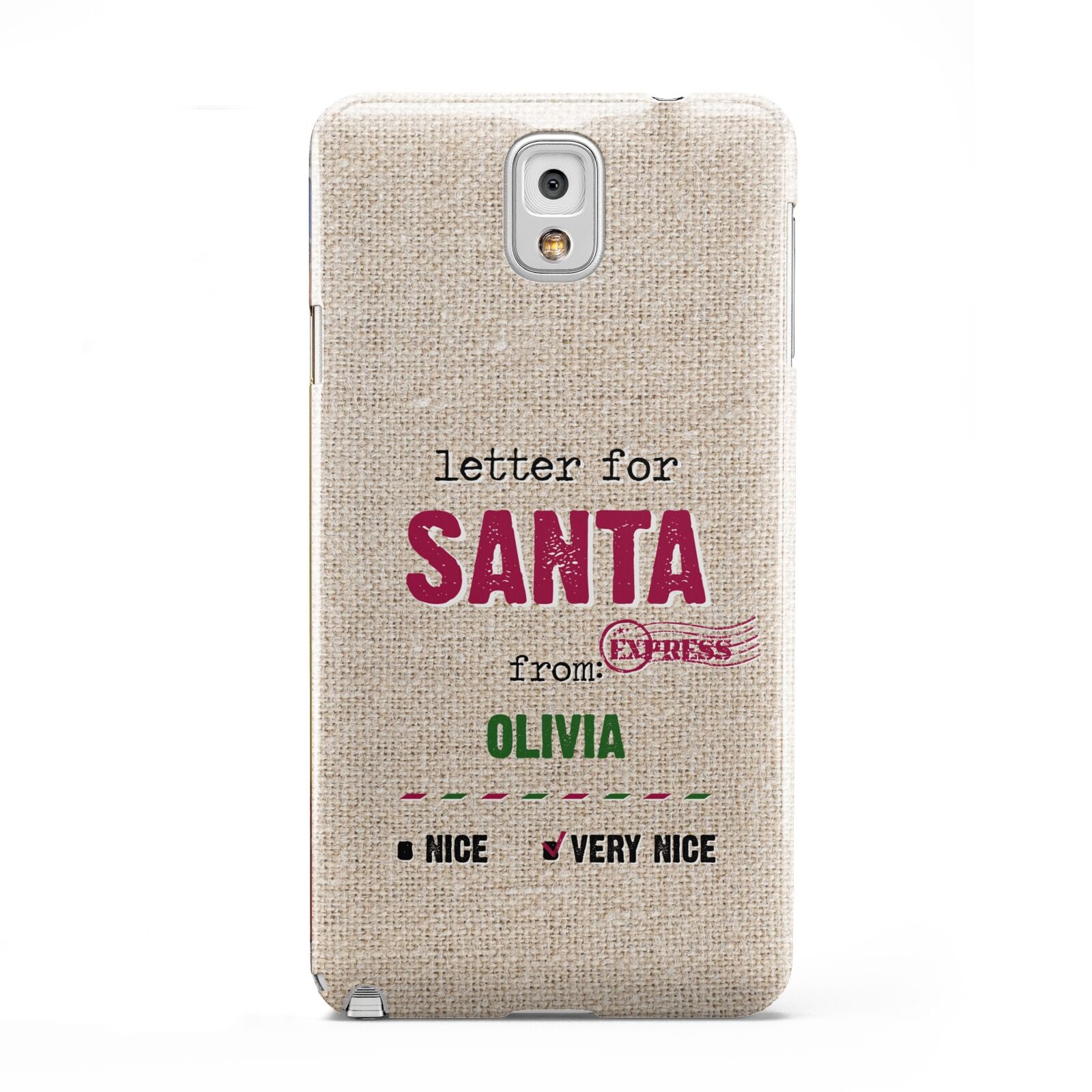 Letters to Santa Personalised Samsung Galaxy Note 3 Case