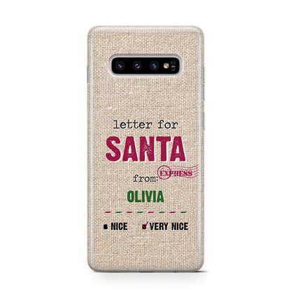 Letters to Santa Personalised Samsung Galaxy S10 Case