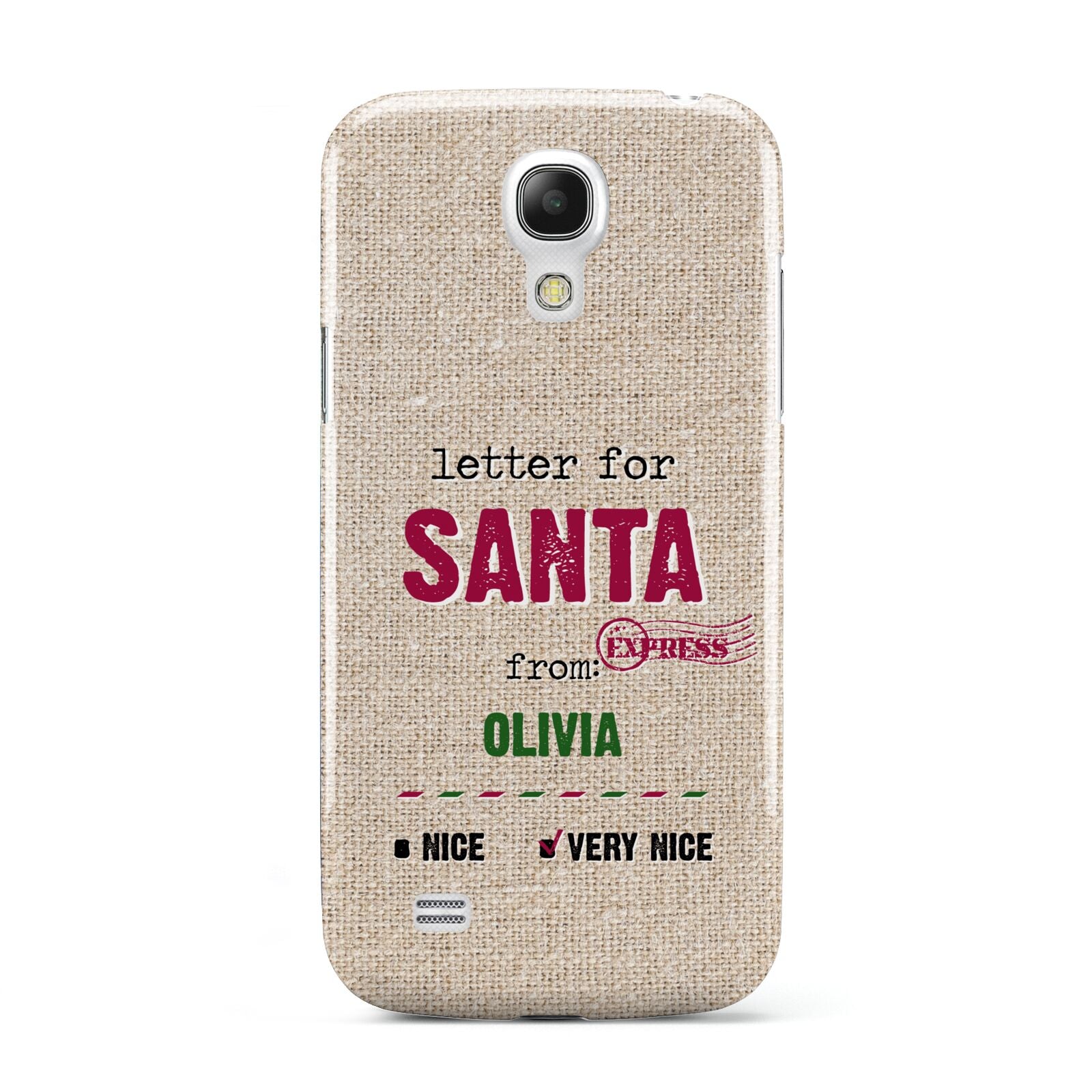 Letters to Santa Personalised Samsung Galaxy S4 Mini Case