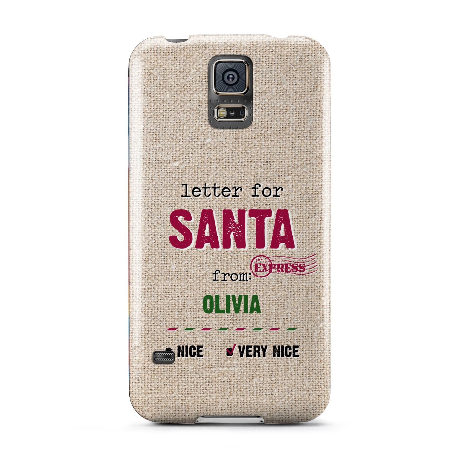 Letters to Santa Personalised Samsung Galaxy S5 Case