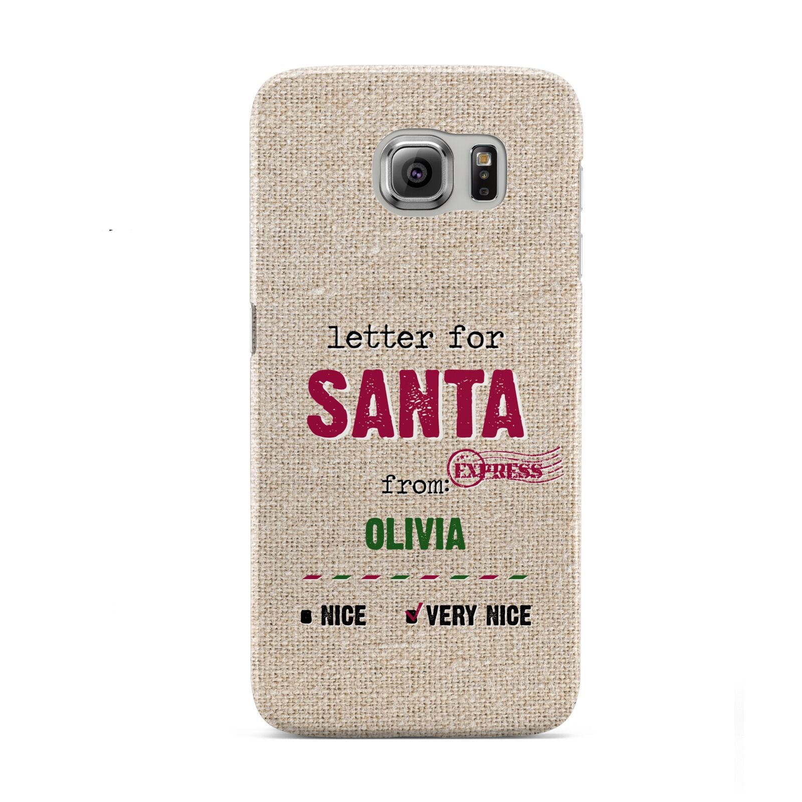 Letters to Santa Personalised Samsung Galaxy S6 Case