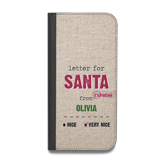 Letters to Santa Personalised Vegan Leather Flip Samsung Case