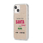 Letters to Santa Personalised iPhone 14 Clear Tough Case Starlight Angled Image