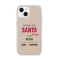 Letters to Santa Personalised iPhone 14 Clear Tough Case Starlight