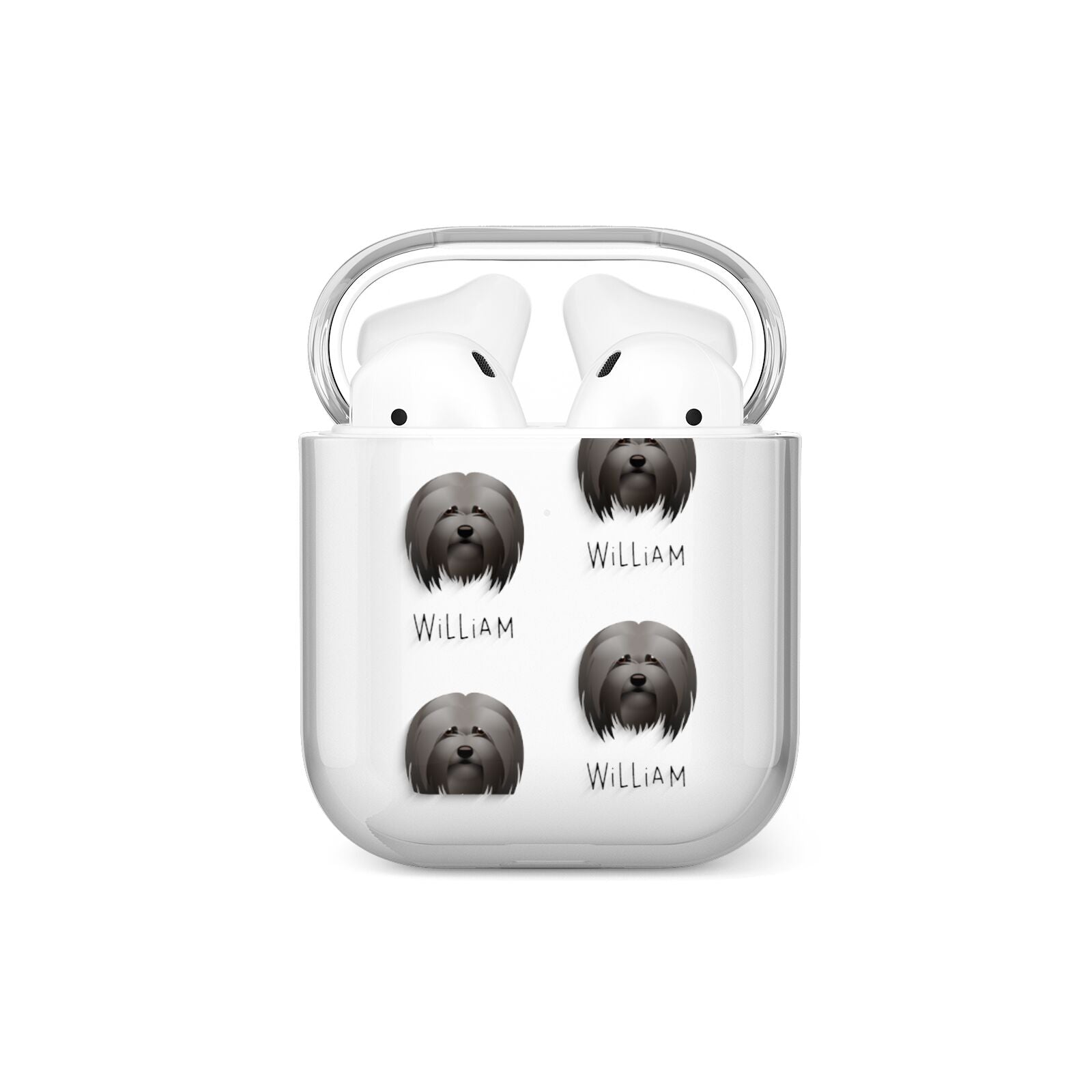 Lhasa Apso Icon with Name AirPods Case