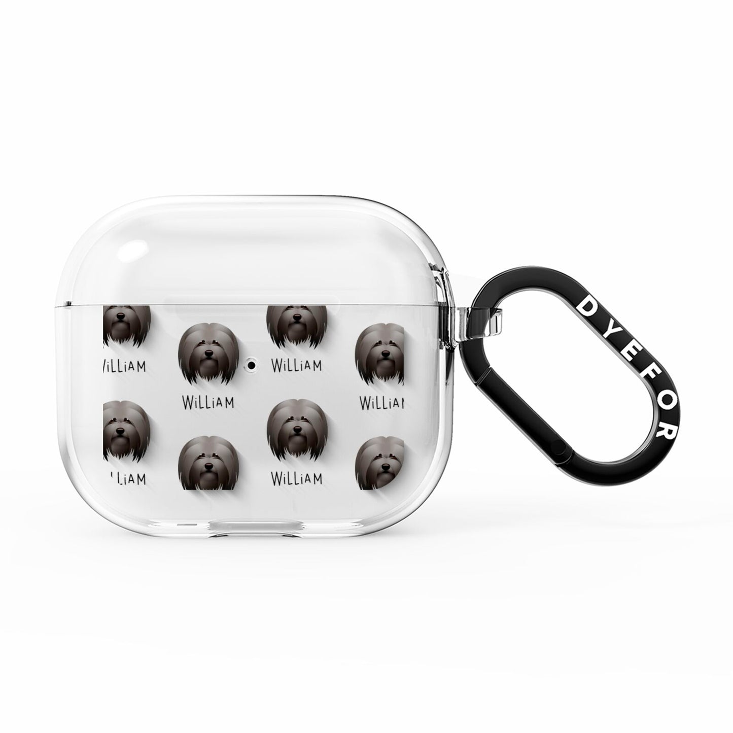 Lhasa Apso Icon with Name AirPods Clear Case 3rd Gen