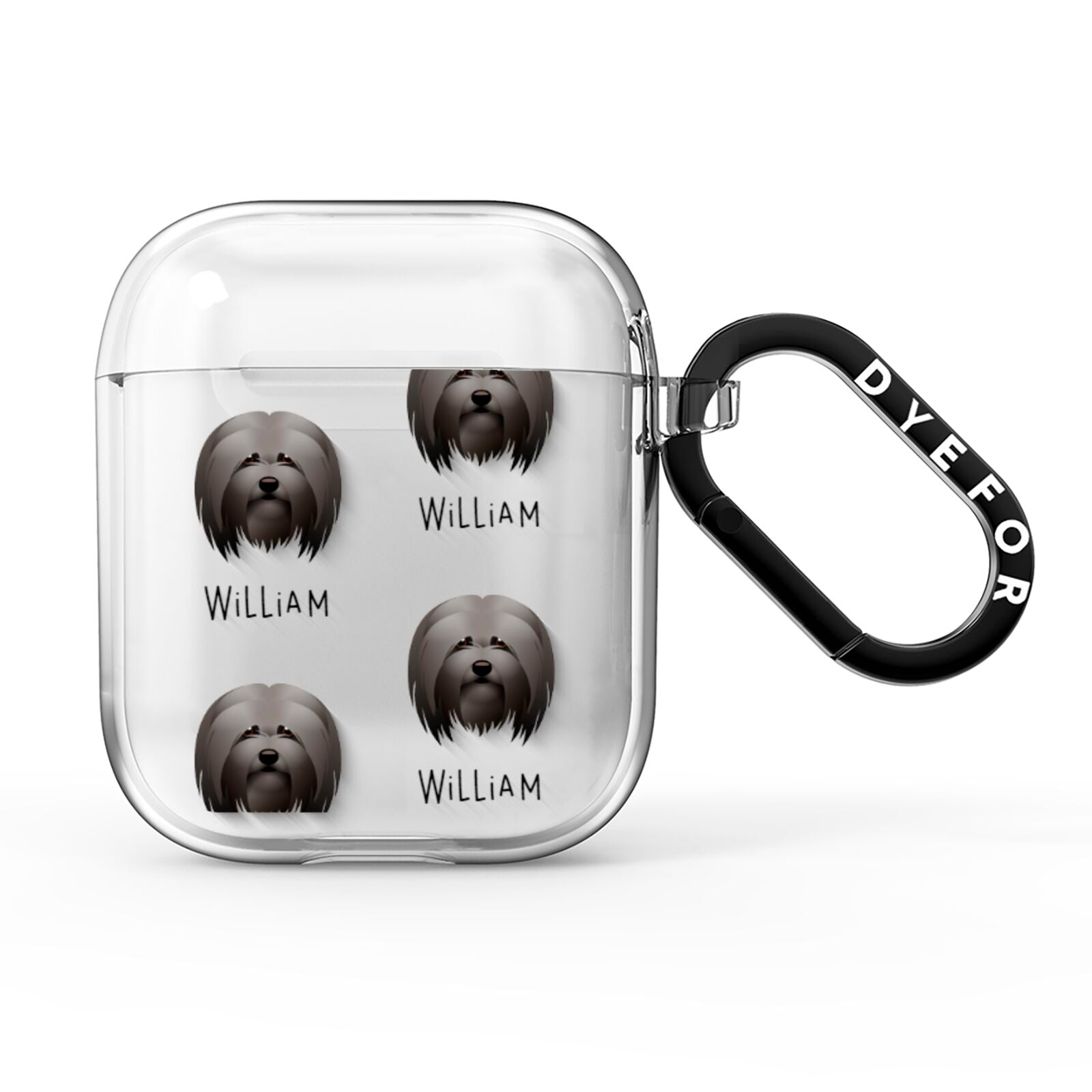 Lhasa Apso Icon with Name AirPods Clear Case