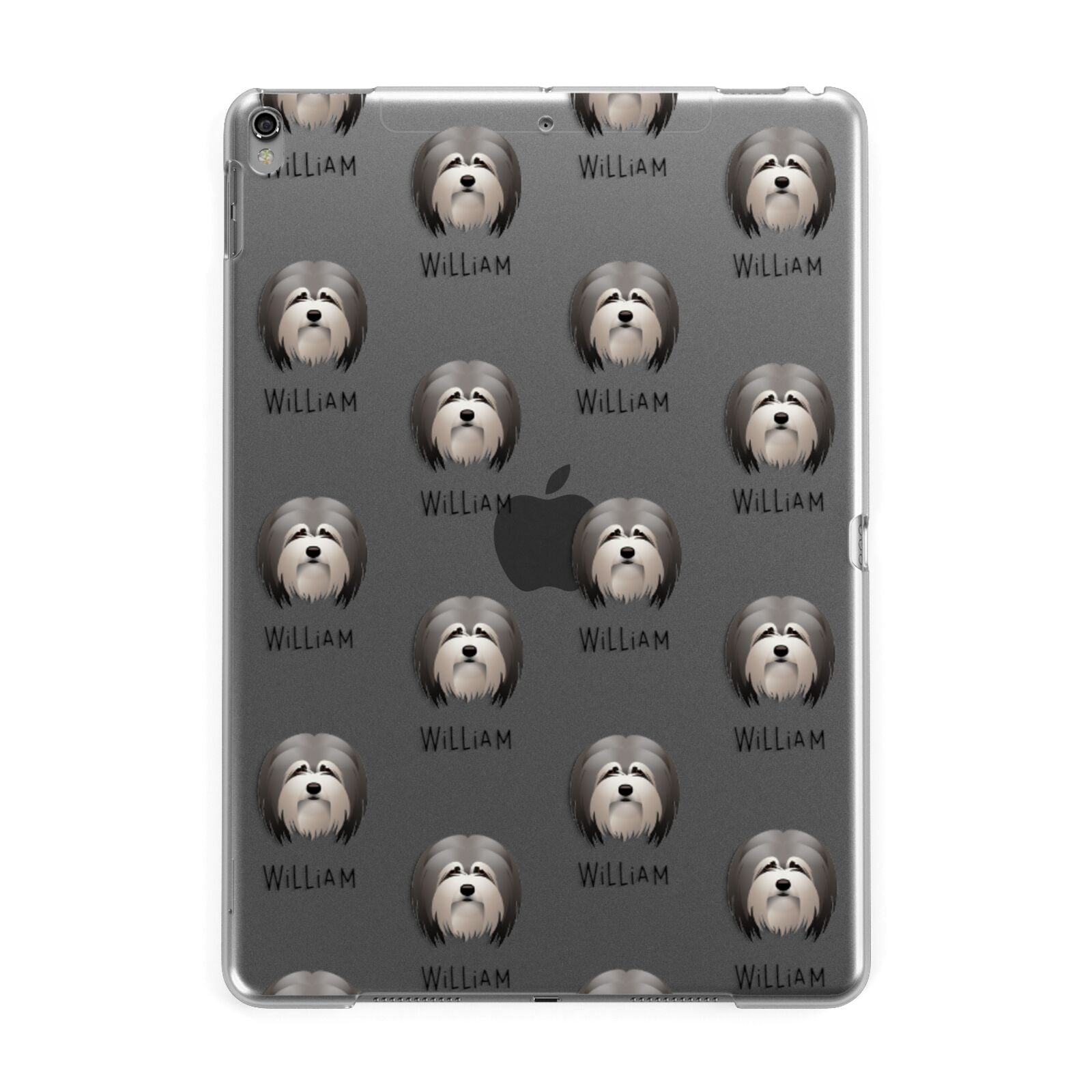 Lhasa Apso Icon with Name Apple iPad Grey Case