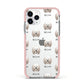 Lhasa Apso Icon with Name Apple iPhone 11 Pro in Silver with Pink Impact Case