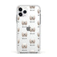 Lhasa Apso Icon with Name Apple iPhone 11 Pro in Silver with White Impact Case