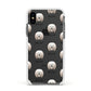 Lhasa Apso Icon with Name Apple iPhone Xs Impact Case White Edge on Black Phone