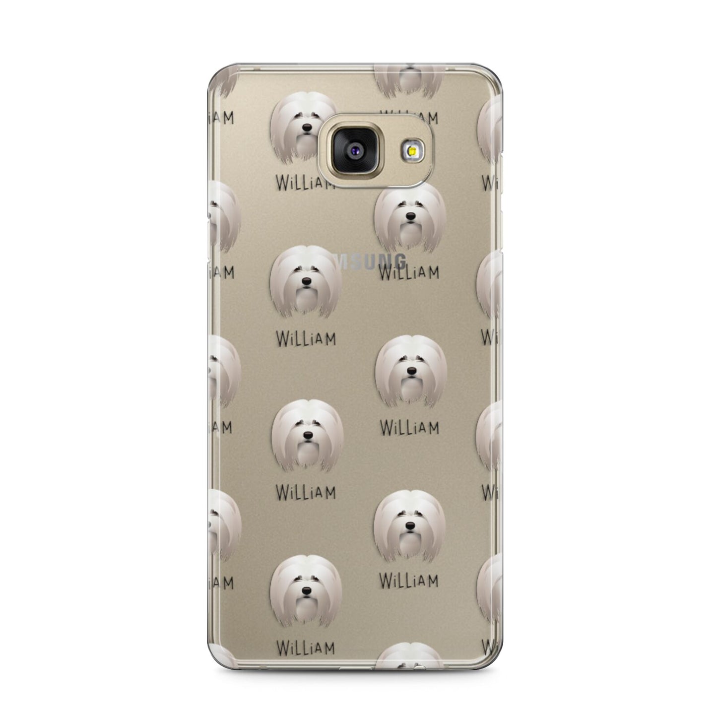 Lhasa Apso Icon with Name Samsung Galaxy A5 2016 Case on gold phone