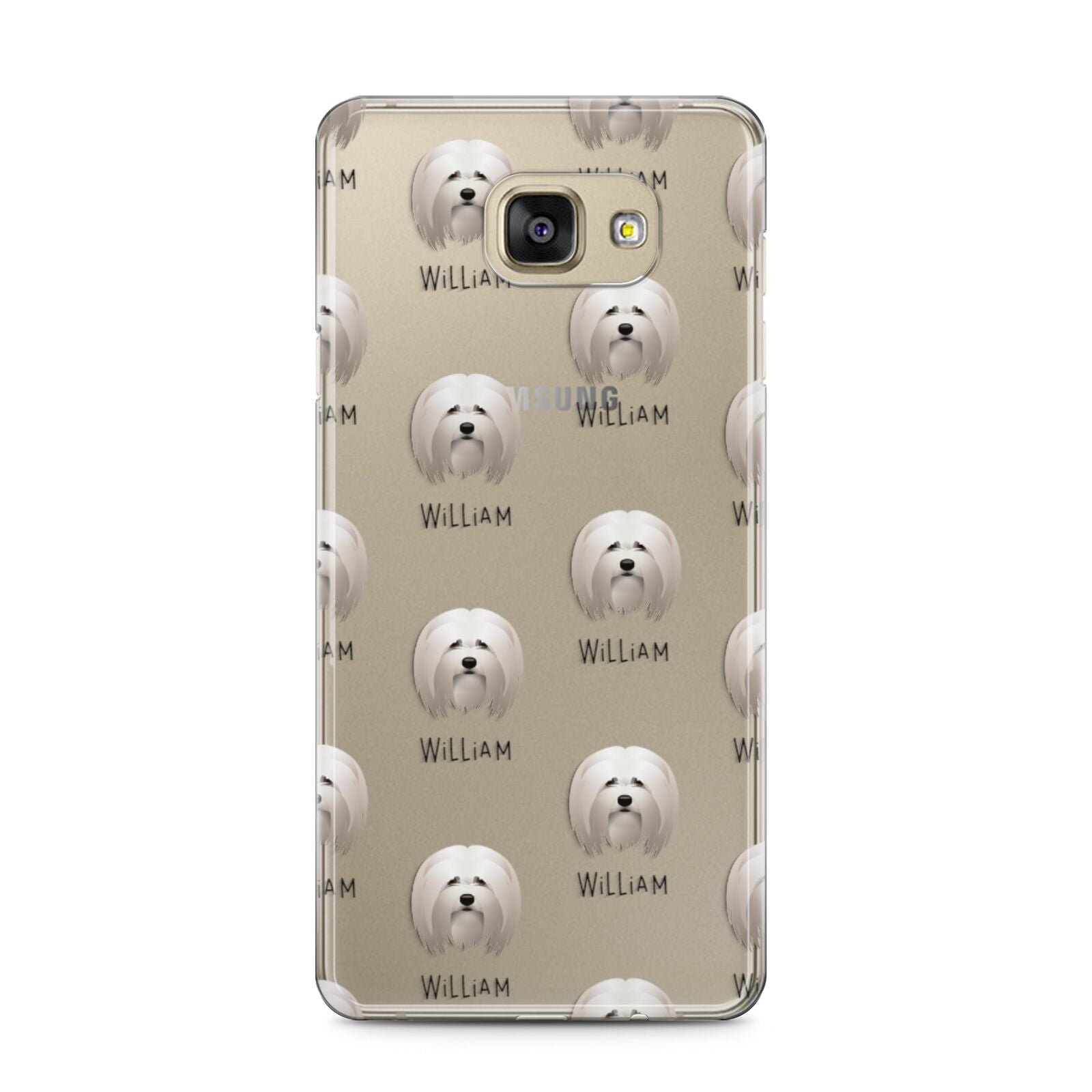 Lhasa Apso Icon with Name Samsung Galaxy A5 2016 Case on gold phone