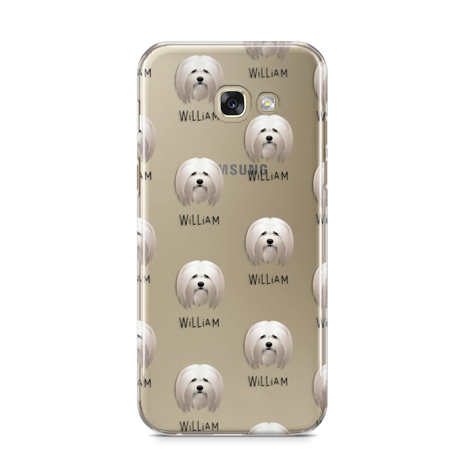 Lhasa Apso Icon with Name Samsung Galaxy A5 2017 Case on gold phone