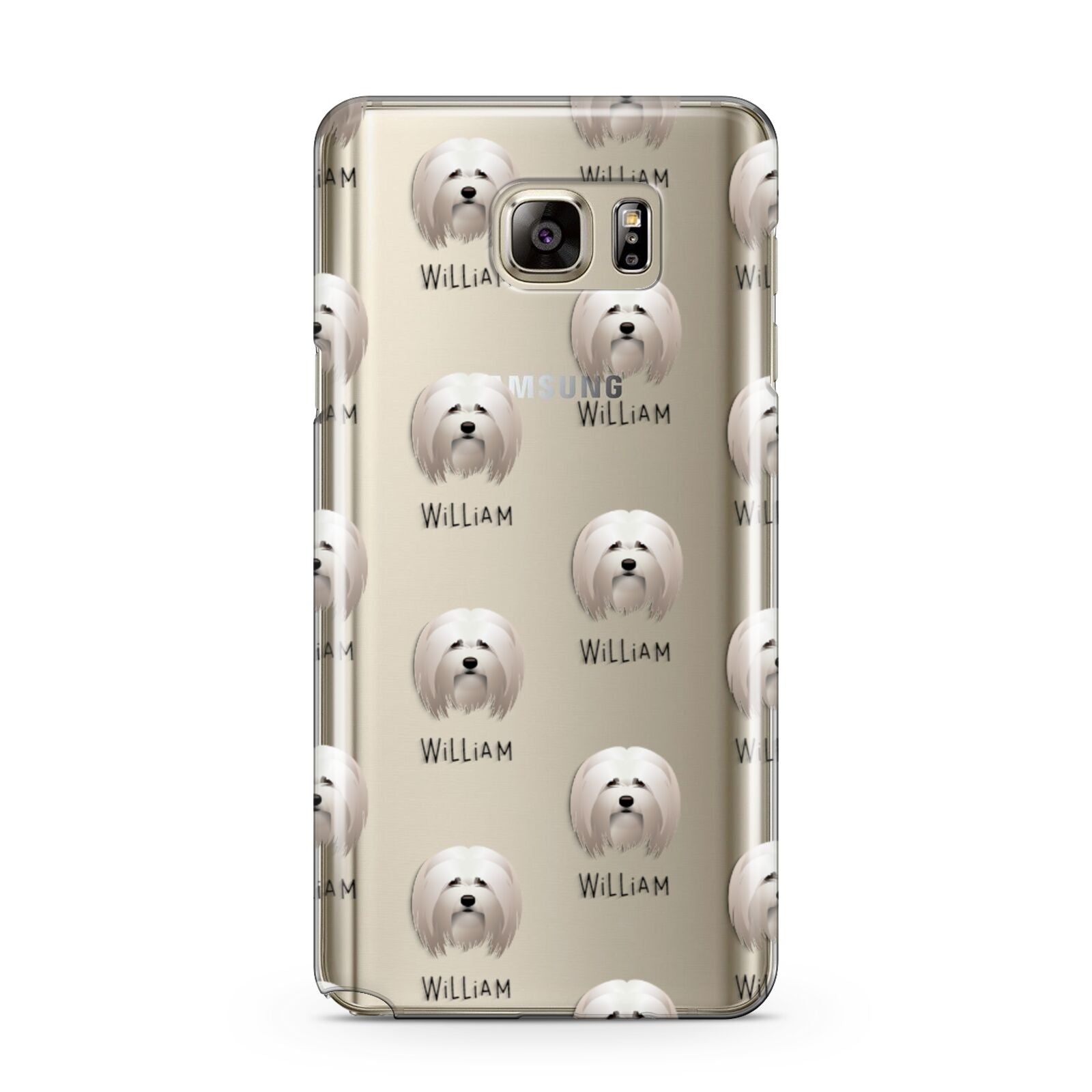 Lhasa Apso Icon with Name Samsung Galaxy Note 5 Case