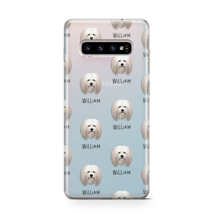 Lhasa Apso Icon with Name Samsung Galaxy S10 Case