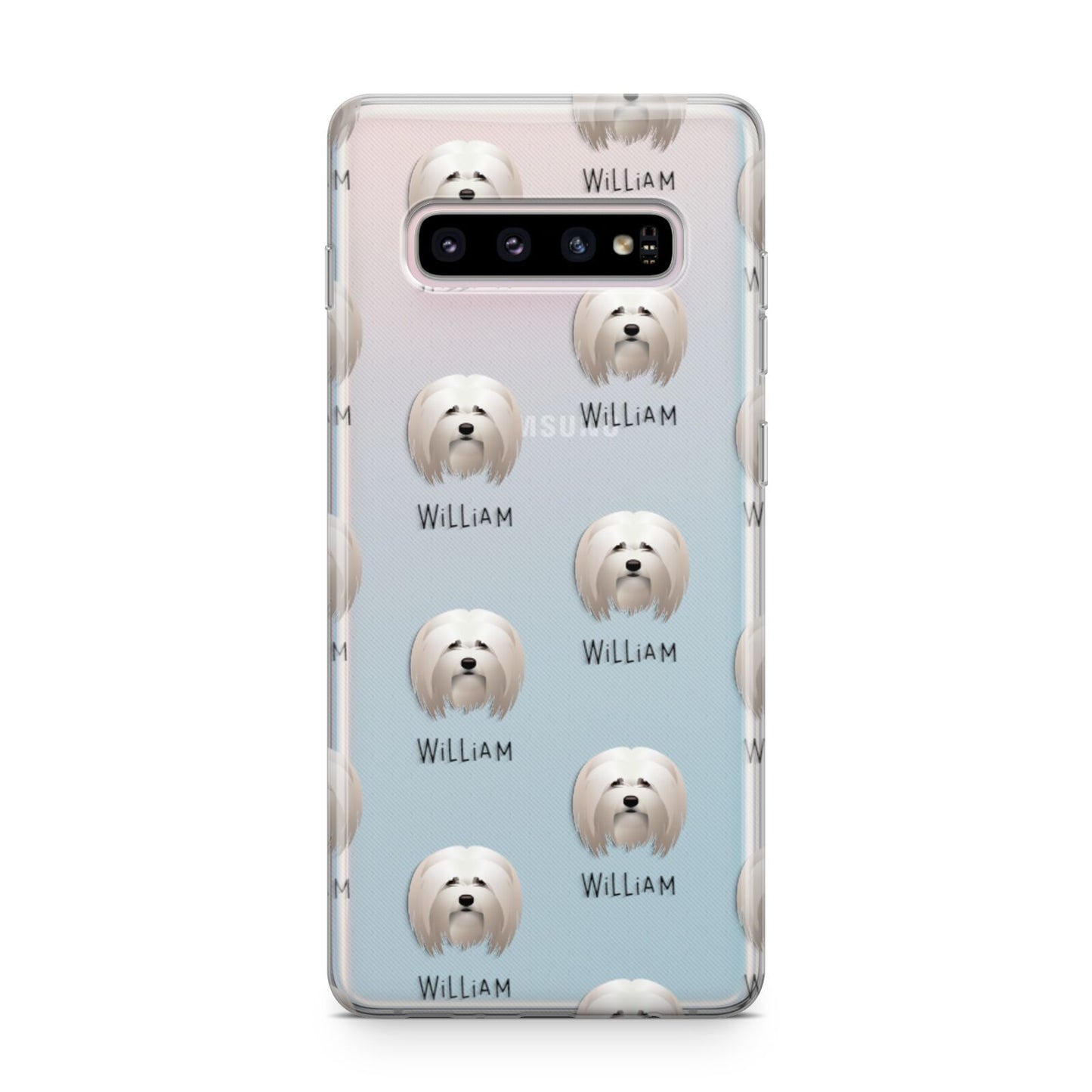 Lhasa Apso Icon with Name Samsung Galaxy S10 Plus Case