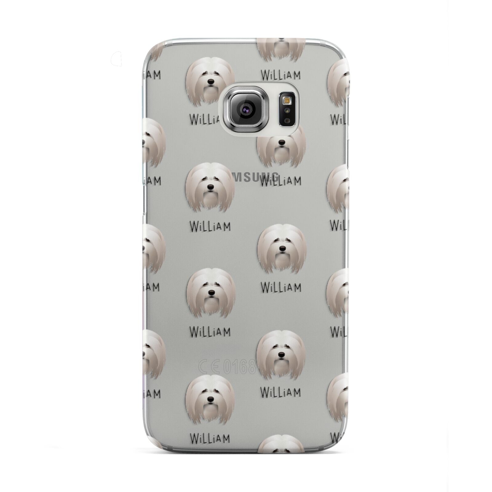 Lhasa Apso Icon with Name Samsung Galaxy S6 Edge Case
